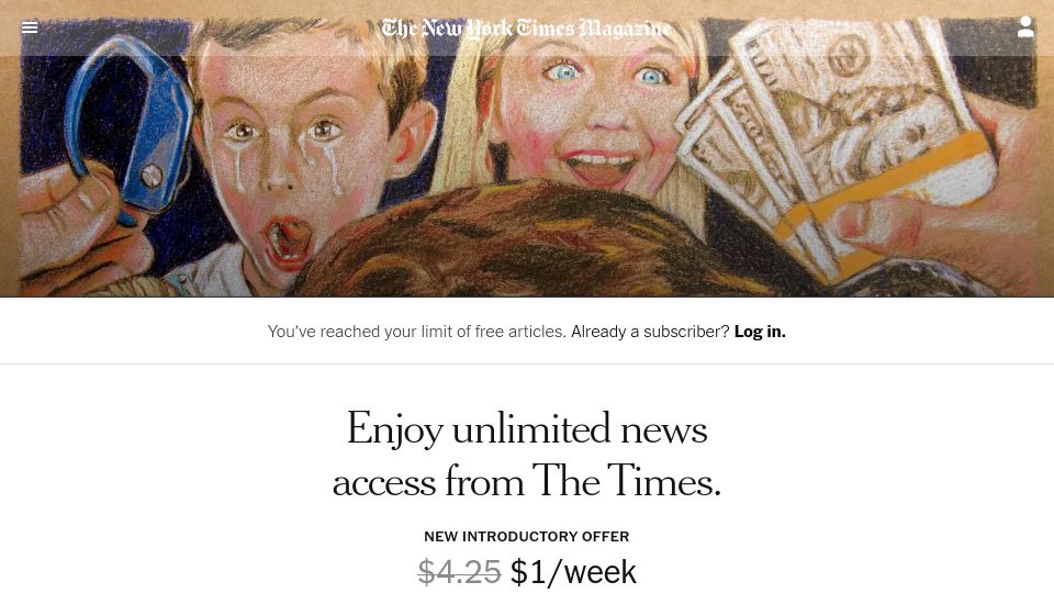 Screenshot of nytimes.com: MrBeast has become a viral sensation for his acts of altruism