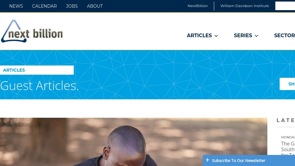 Screenshot of nextbillion.net: Repairing Electronics: A circular economy solution