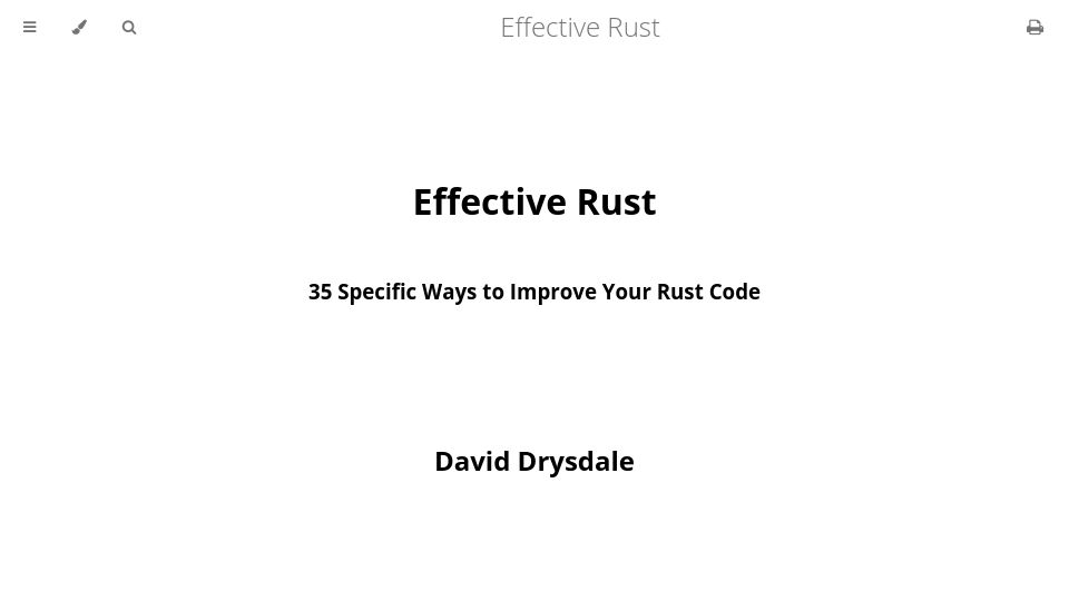 Screenshot of lurklurk.org: Effective Rust (2021)