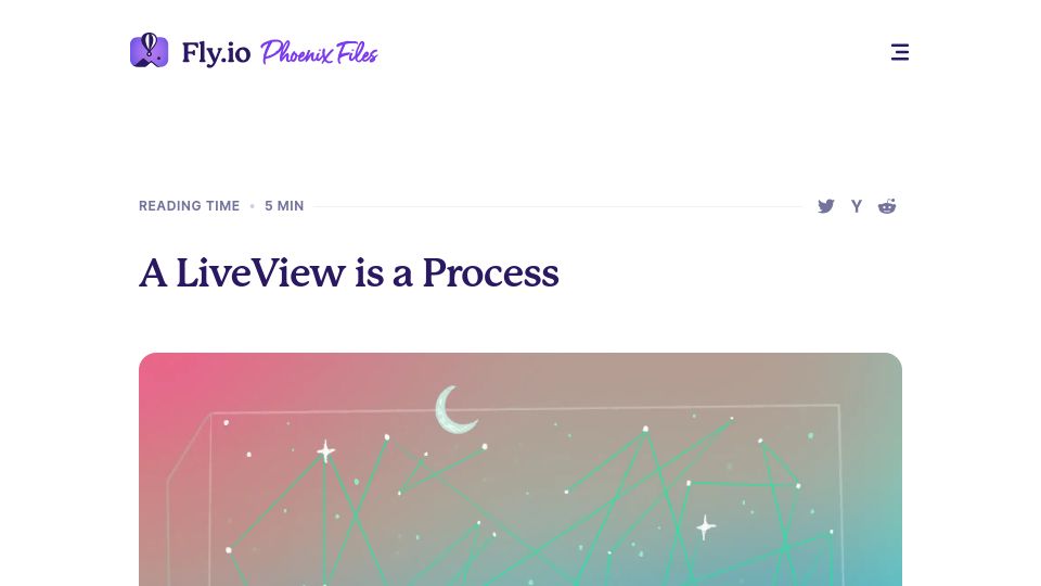 Screenshot of fly.io: A LiveView Is a Process