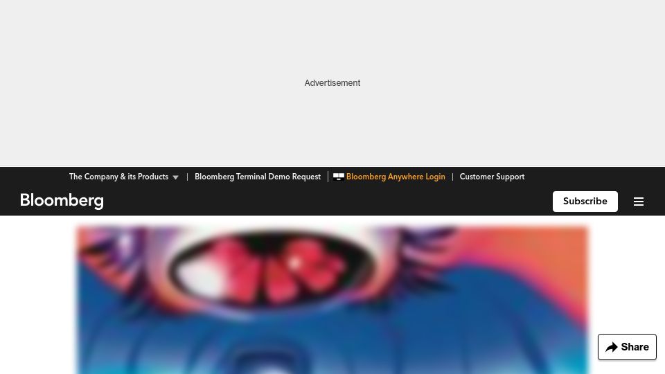 Screenshot of bloomberg.com: A Huawei bid turned into a hunt for a corporate mole