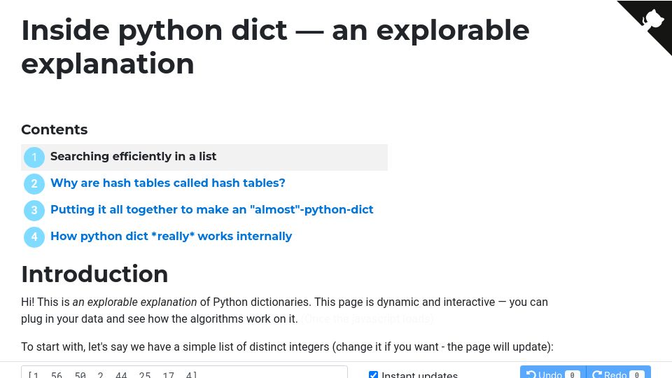 Screenshot of just-taking-a-ride.com: Python Dict – An Explorable Explanation
