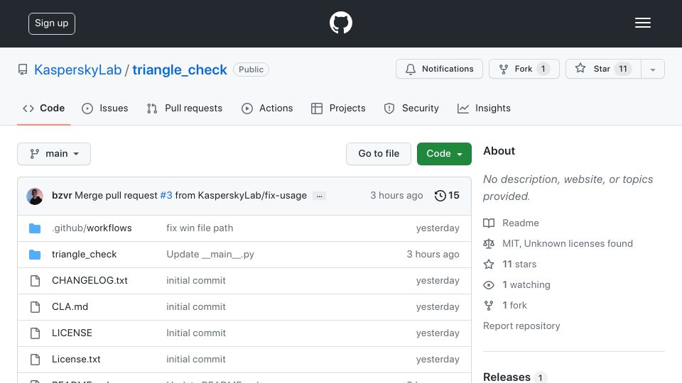 Screenshot of github.com: Scan iPhone backups for traces of compromise by “Operation Triangulation”