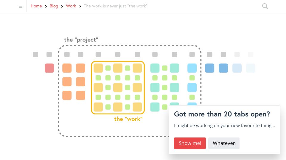 Screenshot of davestewart.co.uk: The work is never just “the work” (2022)