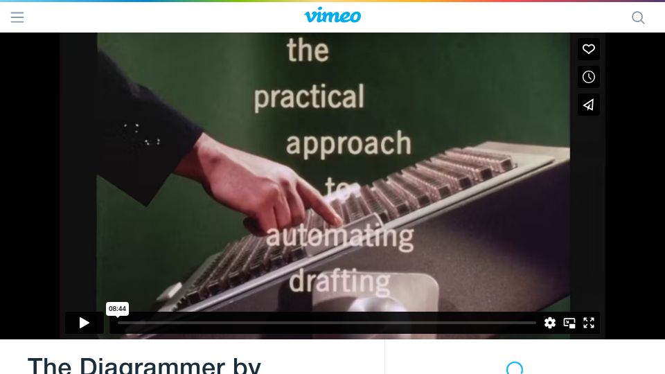 Screenshot of vimeo.com: The Diagrammer (1970) [video]