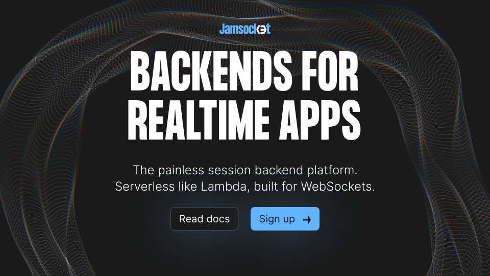 Screenshot of jamsocket.com: Jamsocket: Back Ends for Realtime Apps