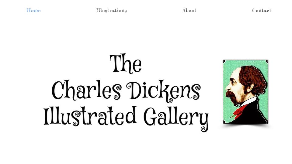 Screenshot of charlesdickensillustration.org: The Charles Dickens Illustrated Gallery