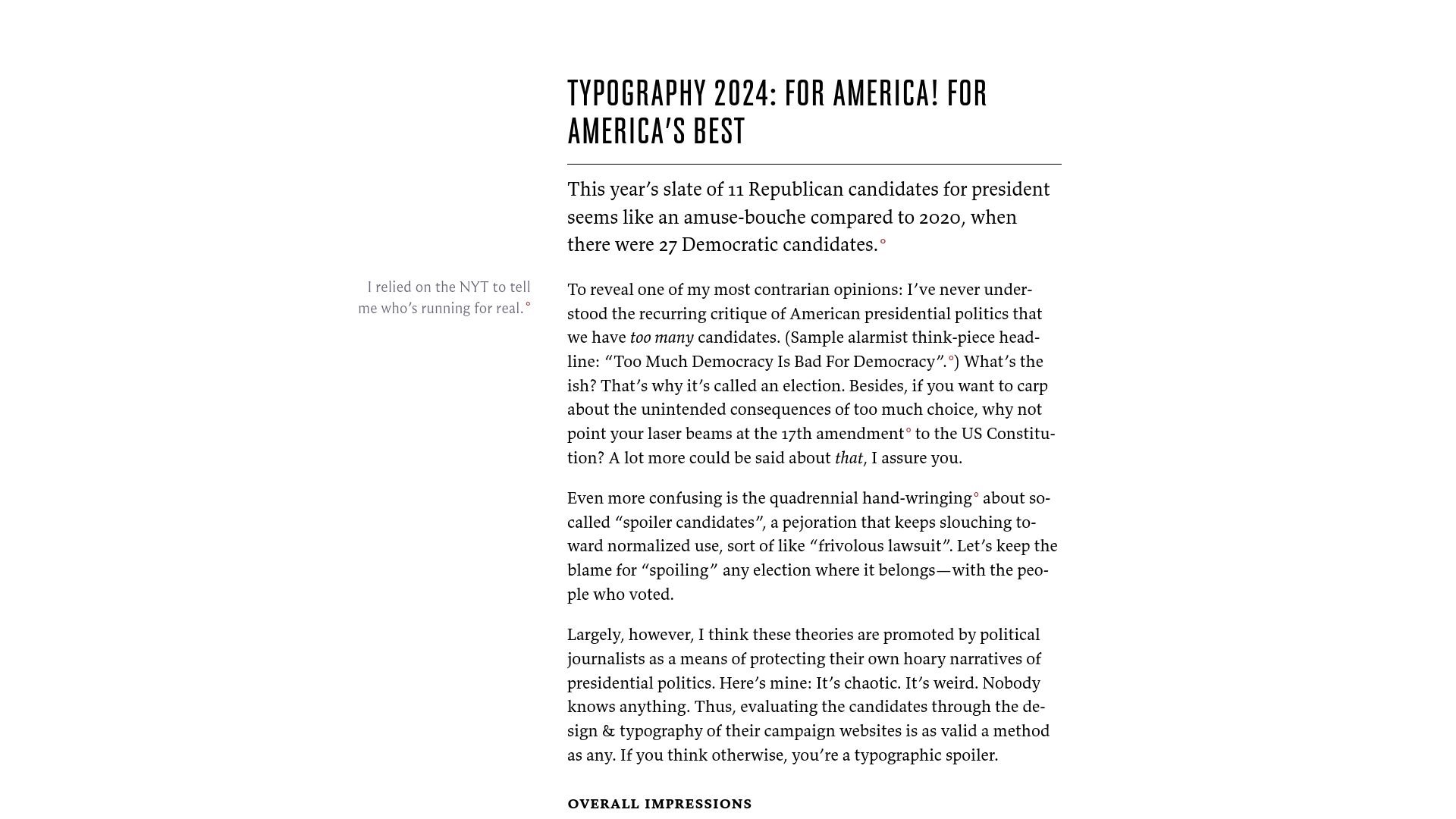 Screenshot of practicaltypography.com: Typography 2024: For America’s Best