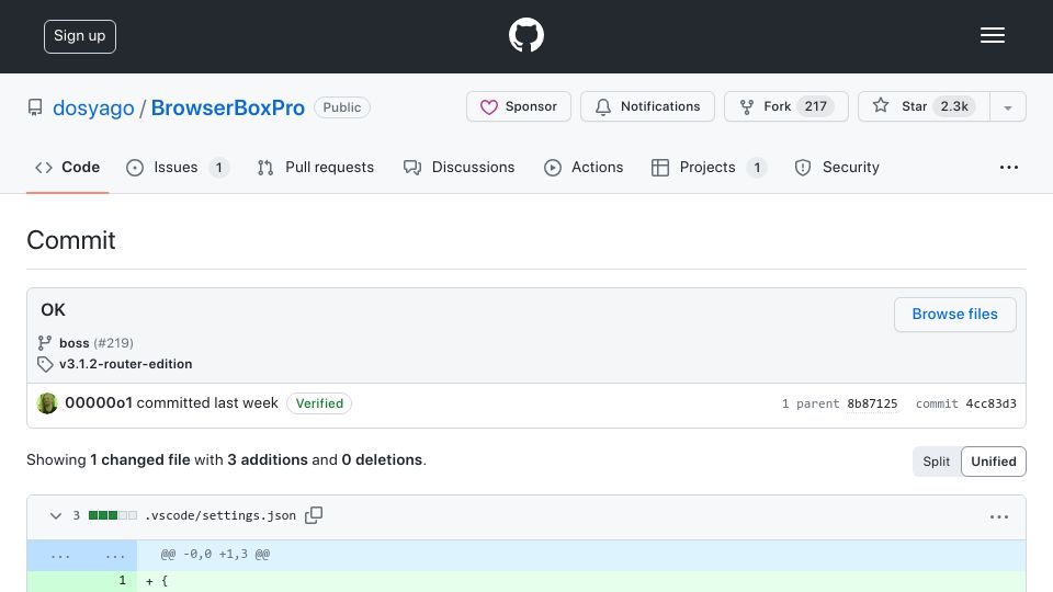 Screenshot of github.com: BrowserBox Pro goes open-source