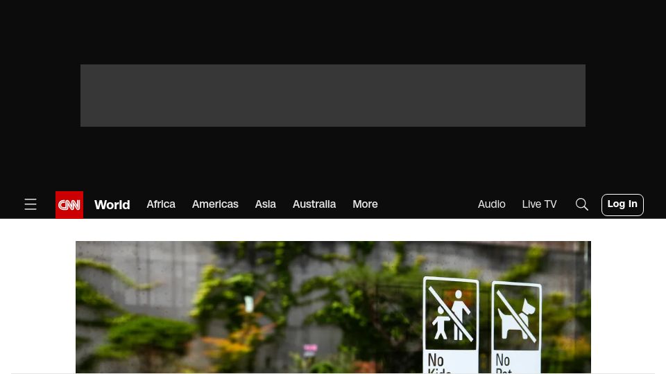 Screenshot of cnn.com: Doubts creep in about wisdom of ‘no-kids zones’ in South Korea