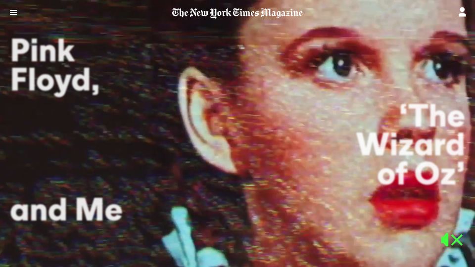 Screenshot of nytimes.com: Pink Floyd, 'The Wizard of Oz,' and me