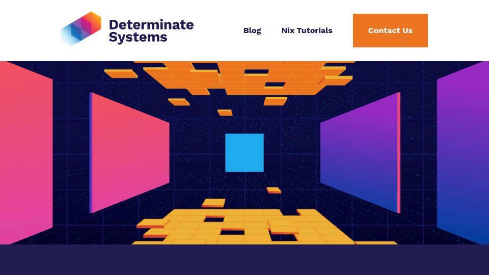 Screenshot of determinate.systems: The Magic Nix Cache, a GitHub Action for speeding up your Nix workflows