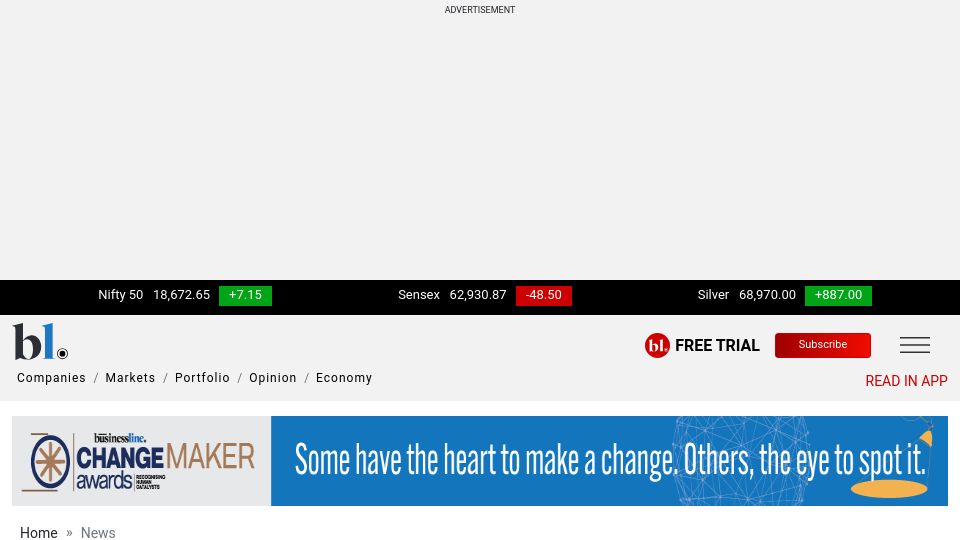 Screenshot of thehindubusinessline.com: John Goodenough has died