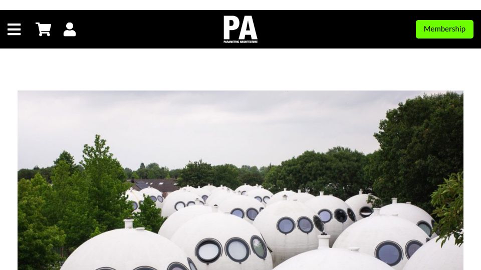 Screenshot of parametric-architecture.com: Bolwoningen: Living in spherical homes