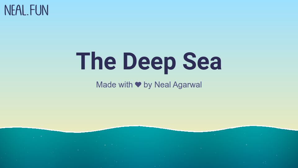Screenshot of neal.fun: The Deep Sea (2019)