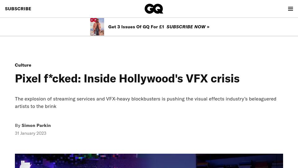 Screenshot of gq-magazine.co.uk: Pixel fucked: Inside Hollywood's VFX crisis