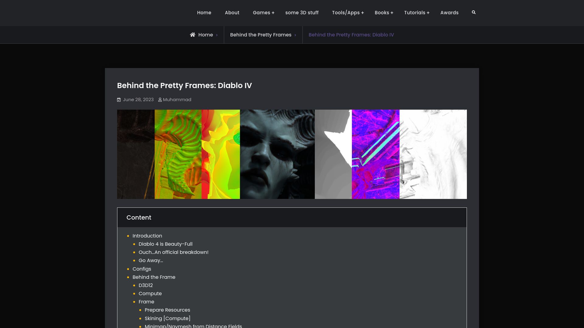 Screenshot of mamoniem.com: Behind the Pretty Frames: Diablo IV