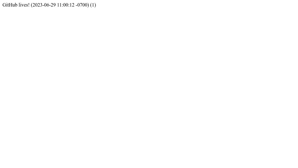 Screenshot of github.com: Github.com is down