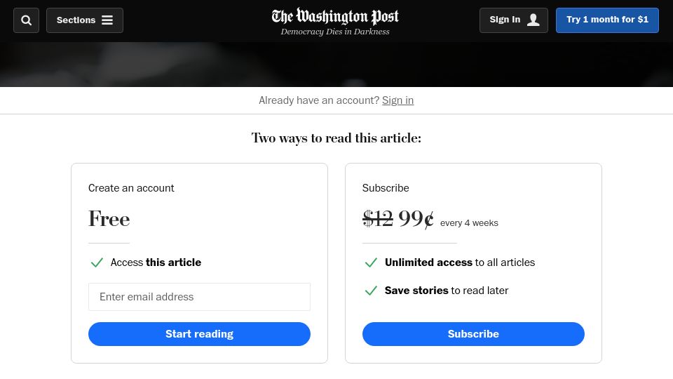Screenshot of washingtonpost.com: How the CIA used Crypto AG encryption devices to spy on countries for decades (2020)
