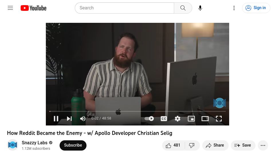 Screenshot of youtube.com: How Reddit became the enemy [video]