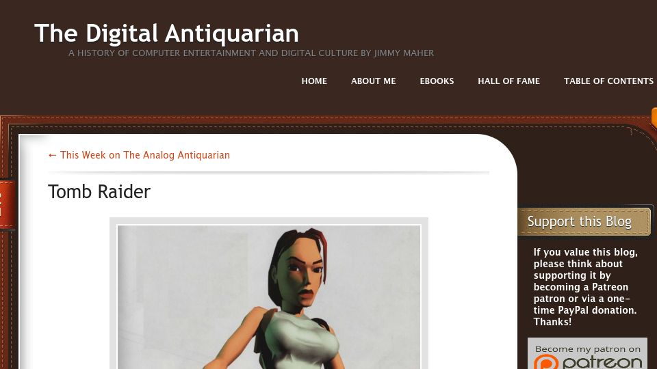 Screenshot of filfre.net: Tomb Raider