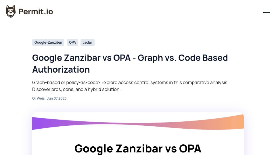 Screenshot of permit.io: Policy as Code vs. Policy as Graph Comparison
