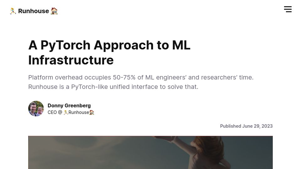 Screenshot of run.house: A PyTorch Approach to ML Infrastructure