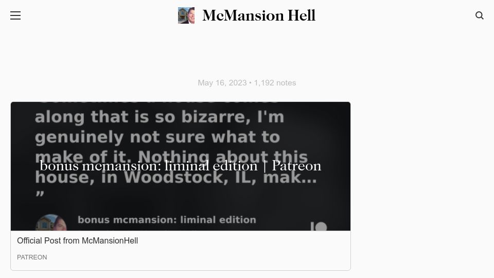 Screenshot of mcmansionhell.com: McMansion Hell