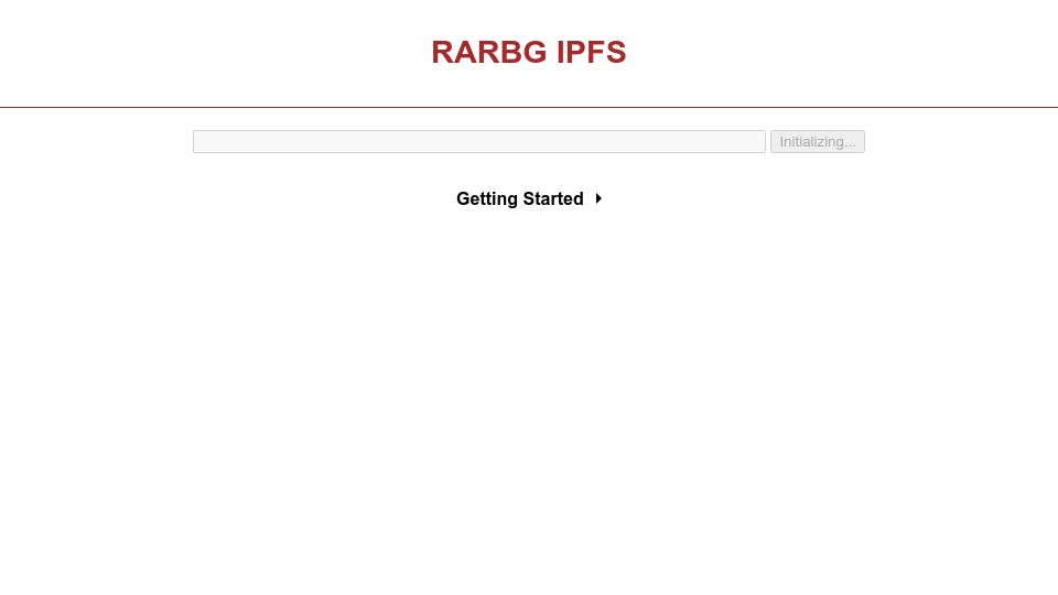 Screenshot of ipfs.io: Show HN: Rarbg on IPFS
