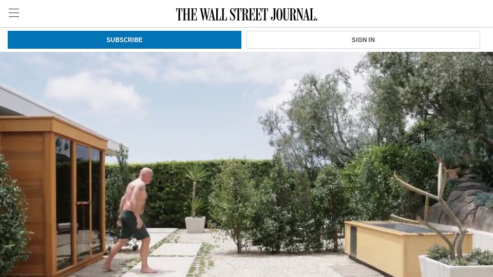 Screenshot of wsj.com: The Hottest New Home Amenity? Cold Plunge