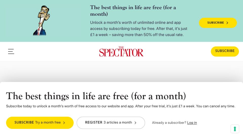 Screenshot of spectator.co.uk: The end of the Silicon Valley dream