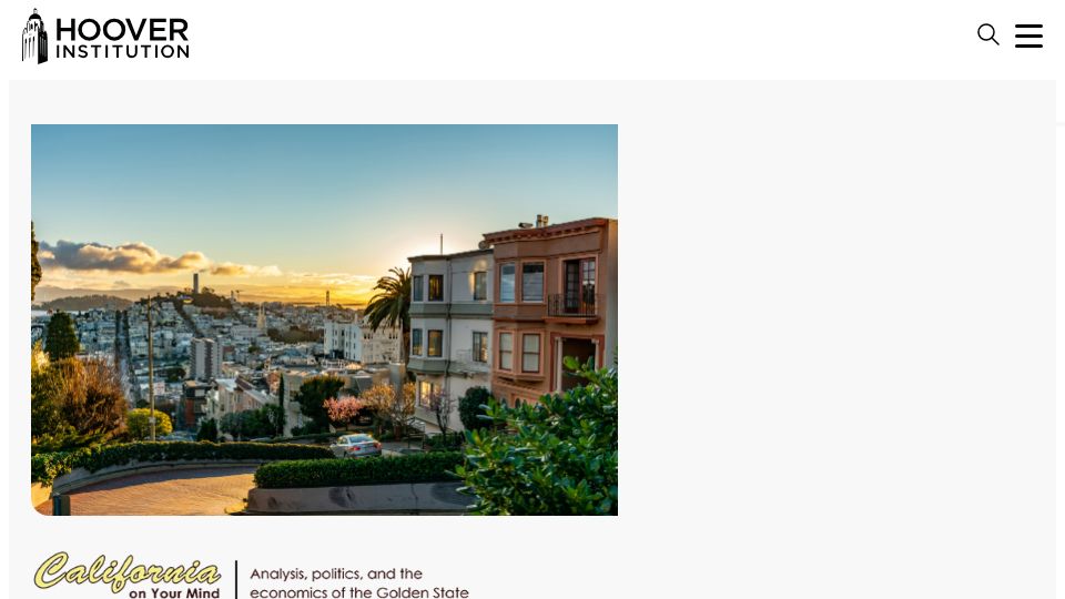 Screenshot of hoover.org: San Francisco Homeowners Lose $260B in Value