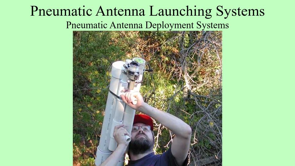 Screenshot of antennalaunchers.com: Pneumatic Antenna Launching Systems