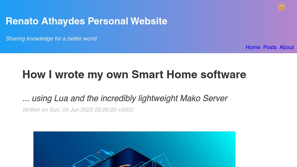 Screenshot of renato.athaydes.com: I wrote my own smart home software