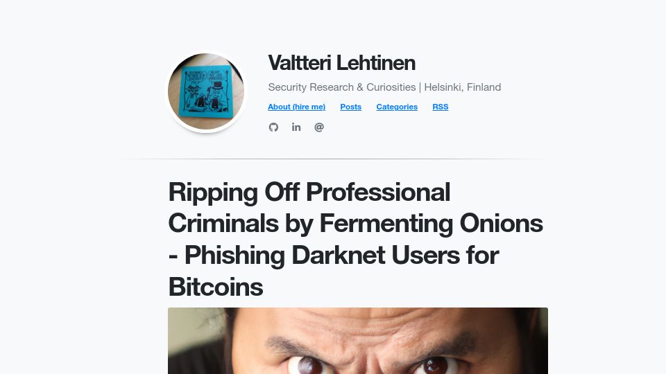 Screenshot of shufflingbytes.com: Ripping off professional criminals by fermenting onions
