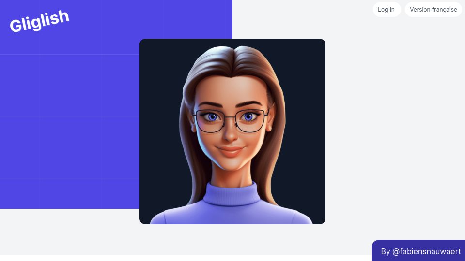 Screenshot of gliglish.com: Show HN: I built an AI language teacher to get you speaking