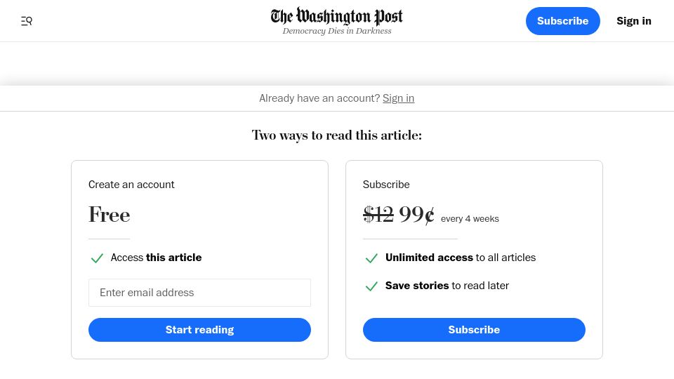 Screenshot of washingtonpost.com: Amount of work that once bought an hour of light now buys 51 years of it (2017)