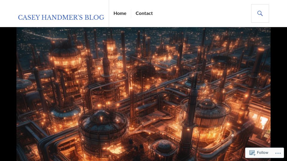 Screenshot of caseyhandmer.wordpress.com: We should not let the Earth overheat