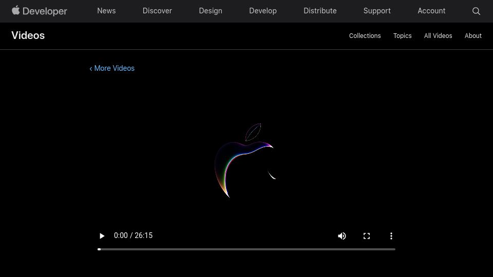Screenshot of developer.apple.com: Mergeable libraries [video]