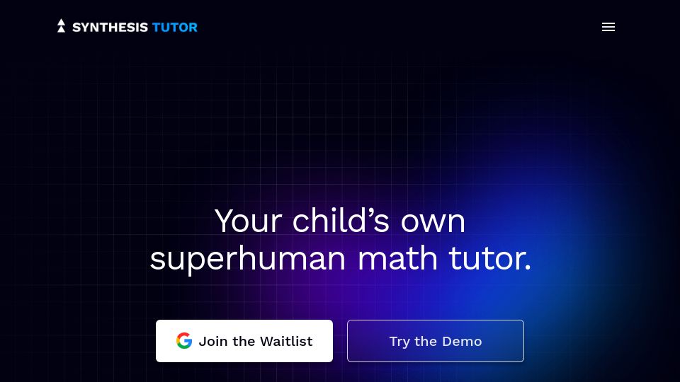 Screenshot of synthesis.com: Synthesis Tutor – Math tutor for children