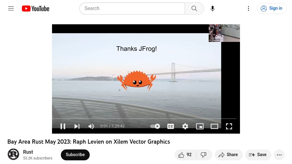Screenshot of youtube.com: Xilem Vector Graphics [video]