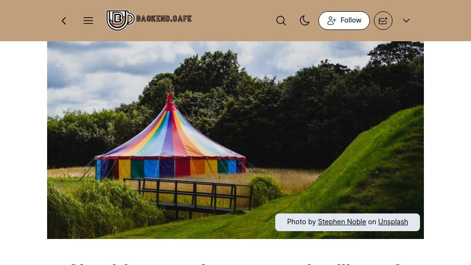 Screenshot of backend.cafe: Should you use Jest as a testing library? (2022)