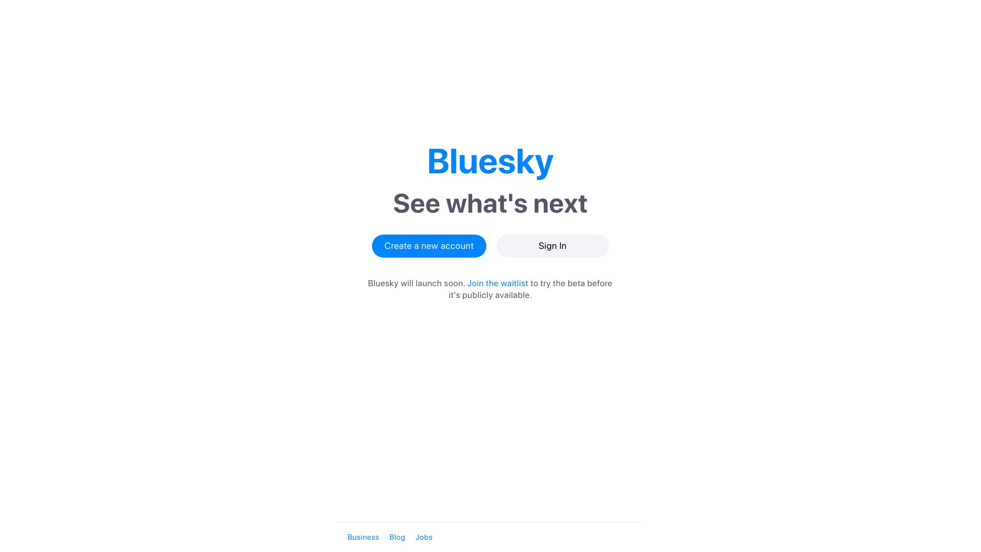 Screenshot of bsky.app: Bluesky facing degraded performance due to record high traffic