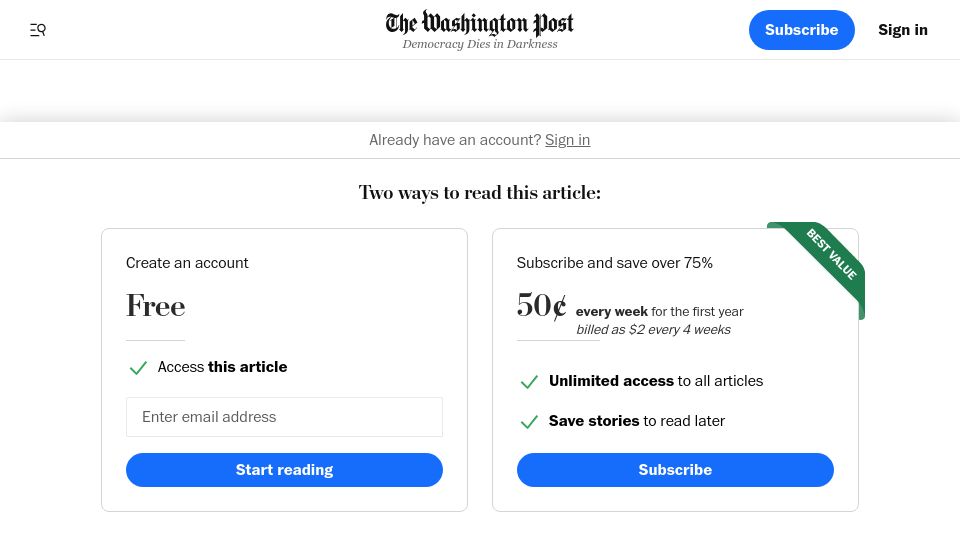 Screenshot of washingtonpost.com: Shifting views about psychedelic drugs require a new category for them