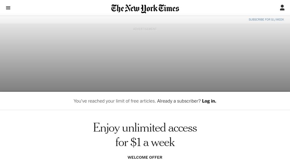 Screenshot of nytimes.com: Hannie Schaft, resistance fighter during World War II