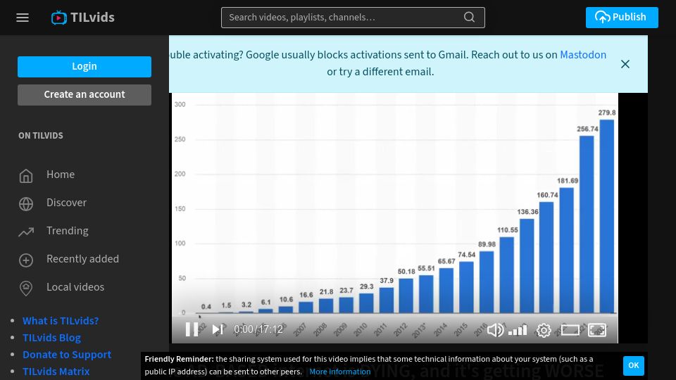 Screenshot of tilvids.com: The ad-based internet is dying, and it's getting worse in the process [video]