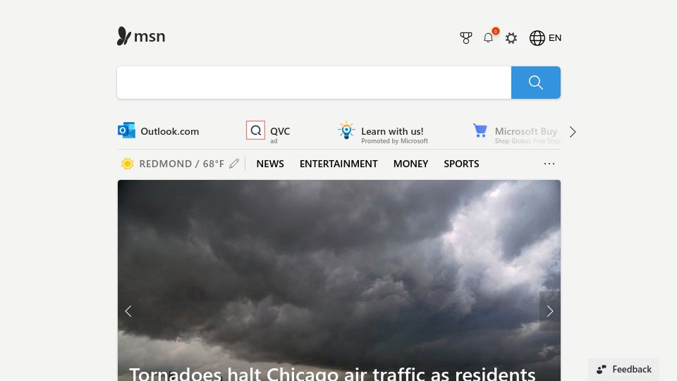 Screenshot of msn.com: Spike in Homelessness in US Cities Isn’t Slowing Down