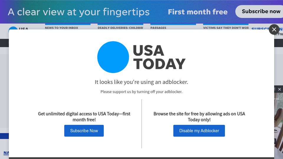 Screenshot of usatoday.com: Japanese steakhouse in Florida closes after customers test positive for meth