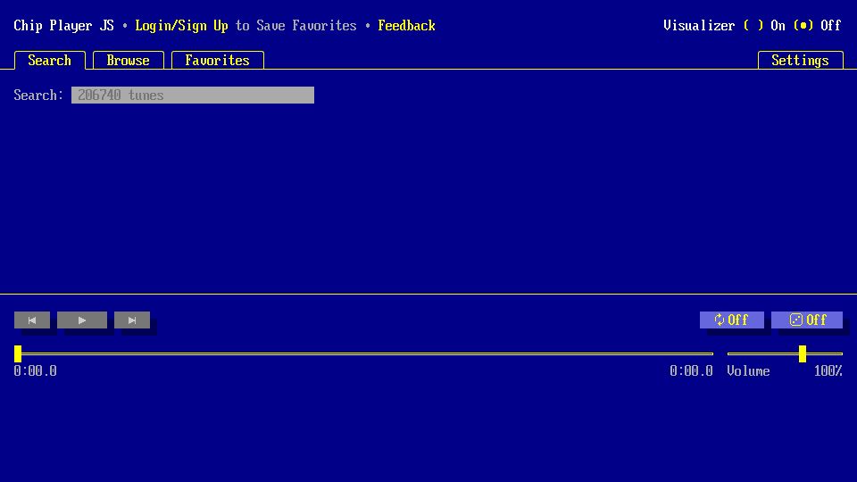 Screenshot of chiptune.app: Chiptune.app