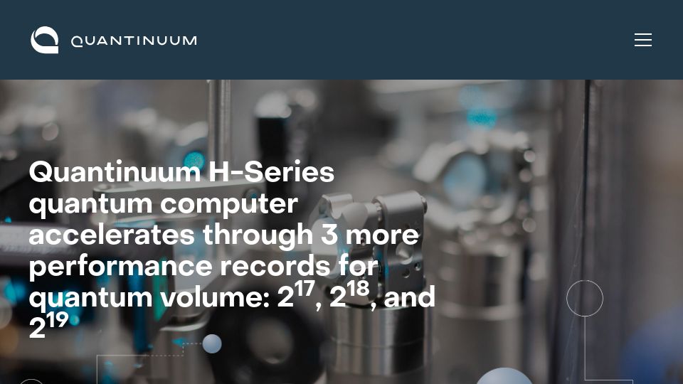 Screenshot of quantinuum.com: Is Quantum Computing taking off?